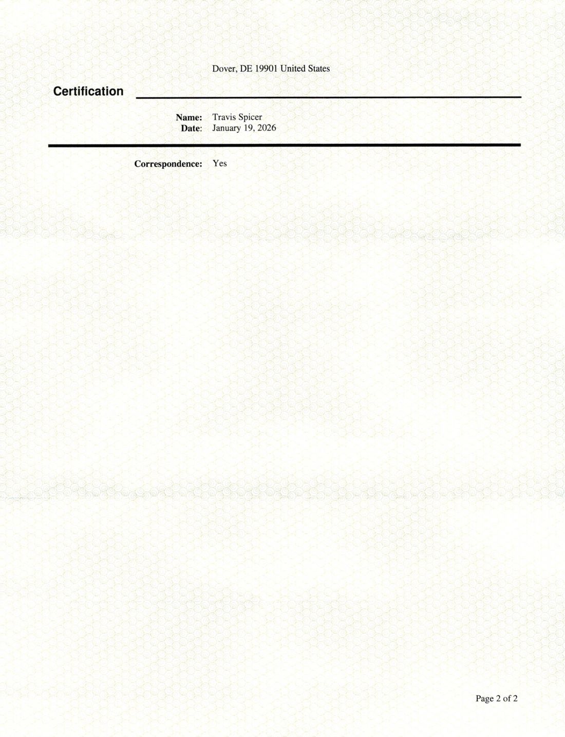 Certificate of Registration TX 9-617-544, page 2 of 2
